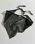 Black Rhinestone Bandana