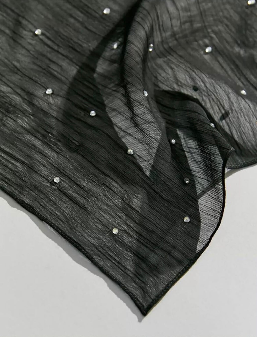 Black Rhinestone Bandana