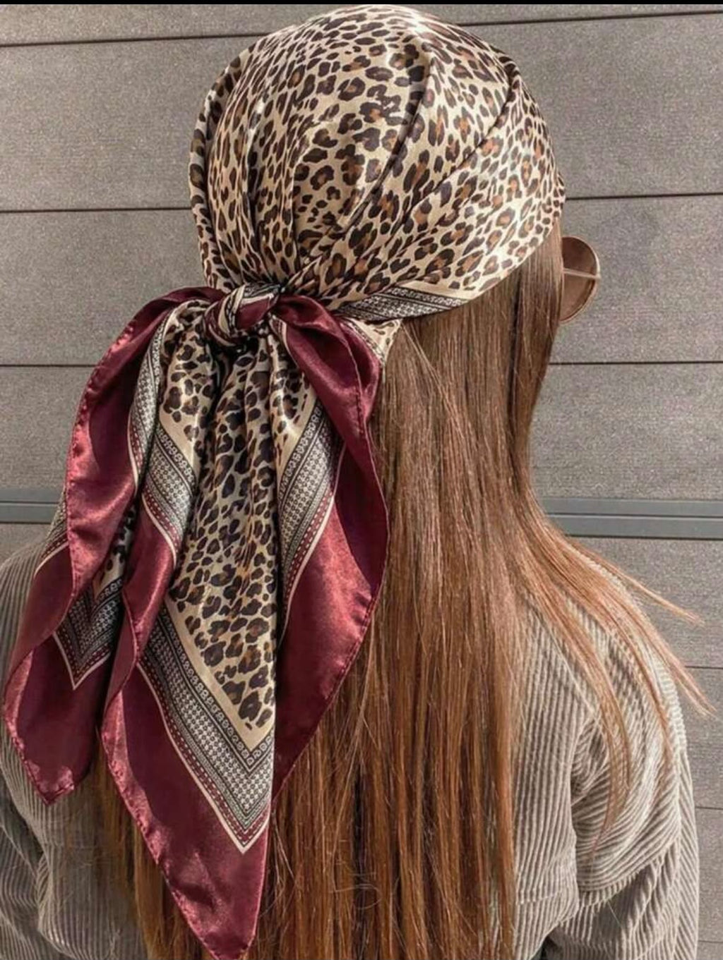 Geometric Satin Scarf