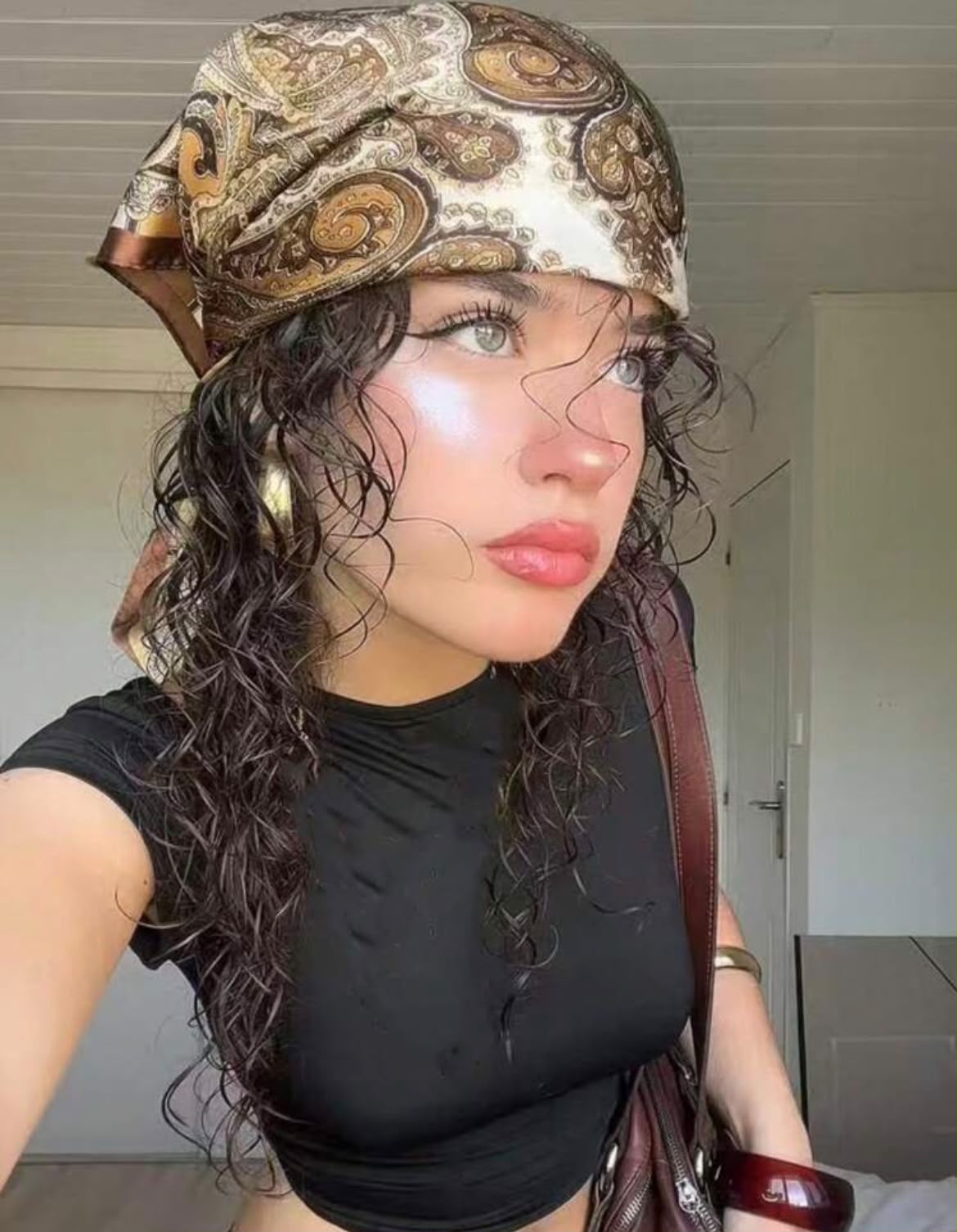 Brown Paisley Scraf